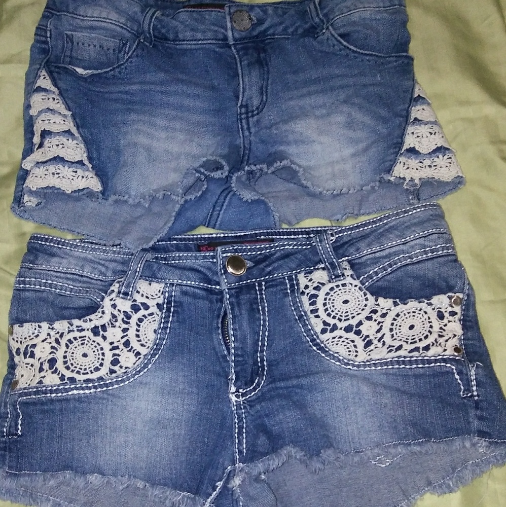 2 Pair Denim Shorts